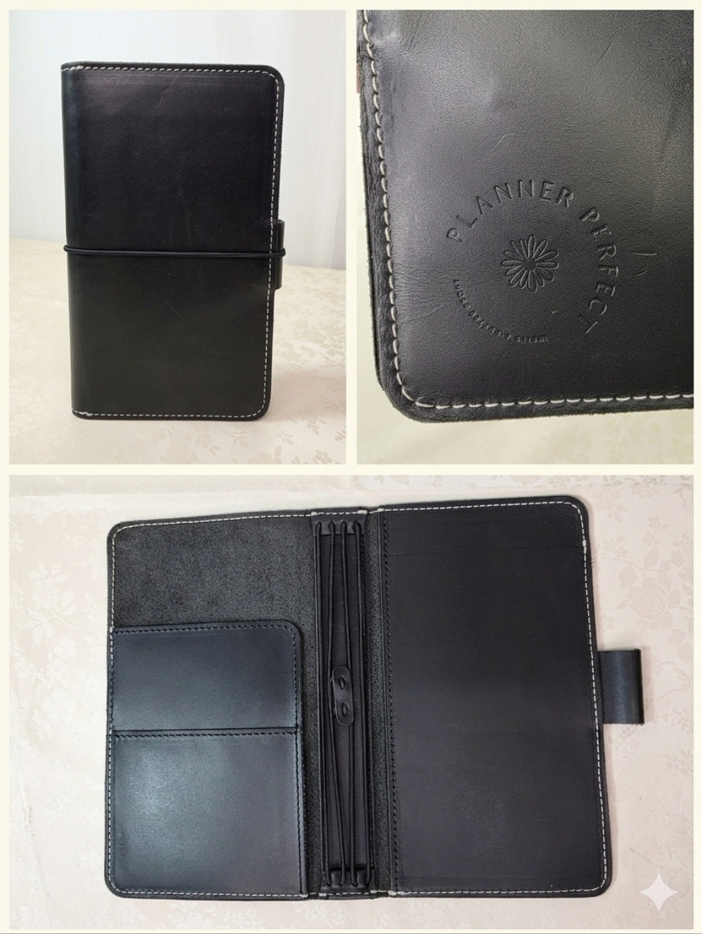 Black Leather Organizer Journal